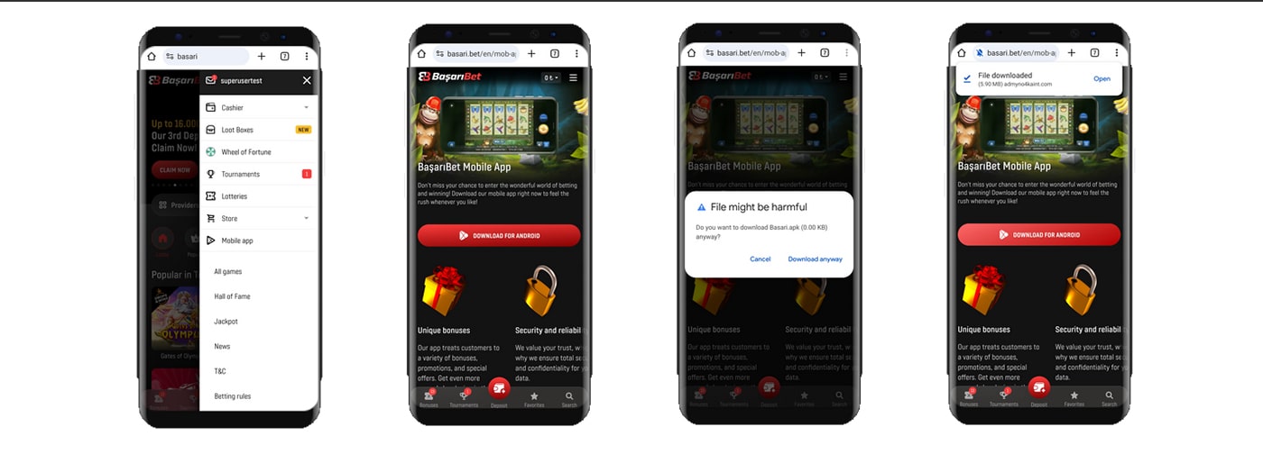 Basaribet'i cep telefonunda oynayın.